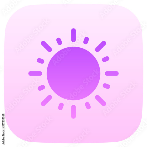 sun flat gradient icon