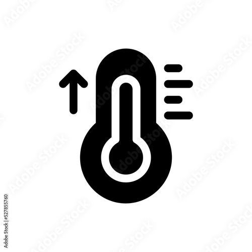 thermometer glyph icon