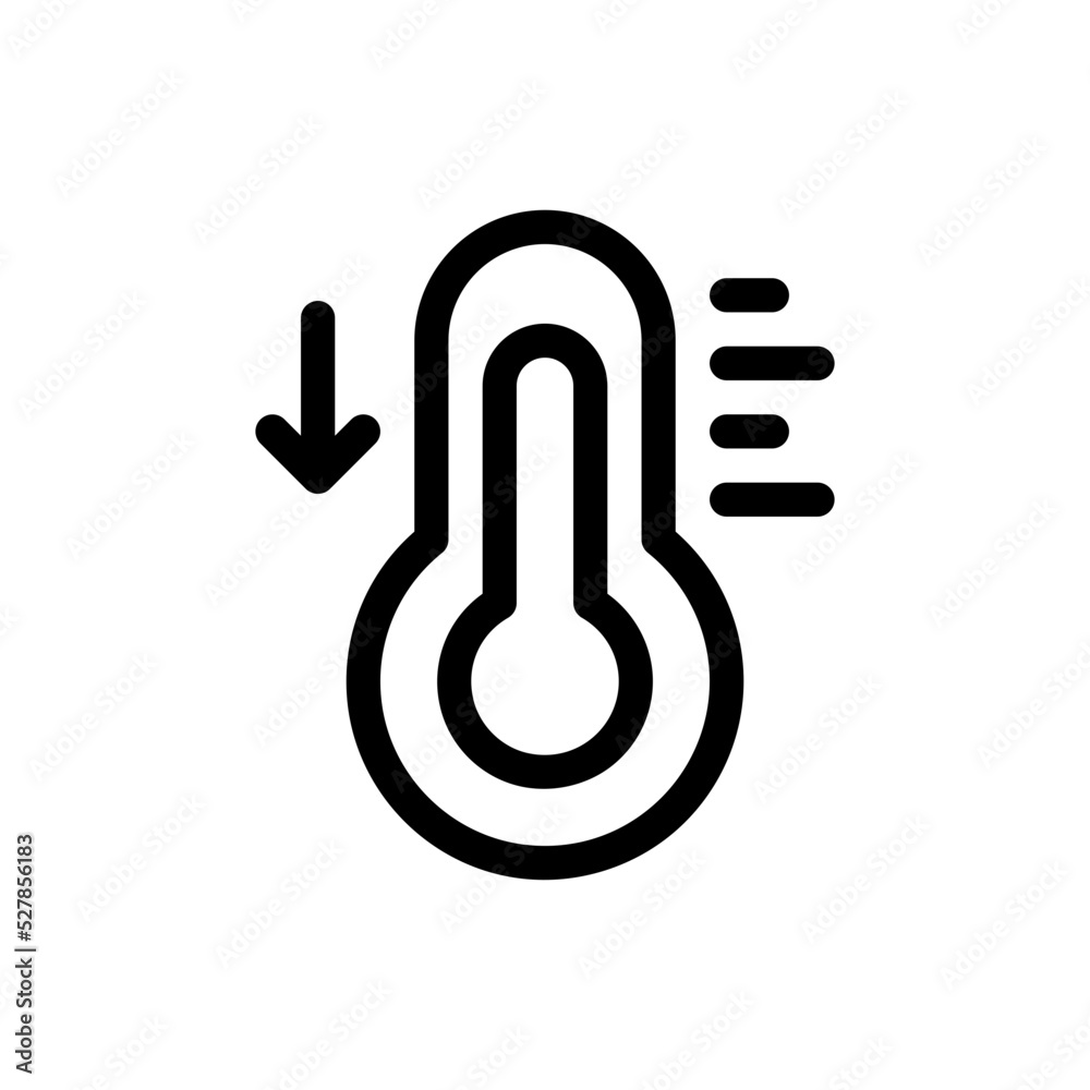 thermometer line icon