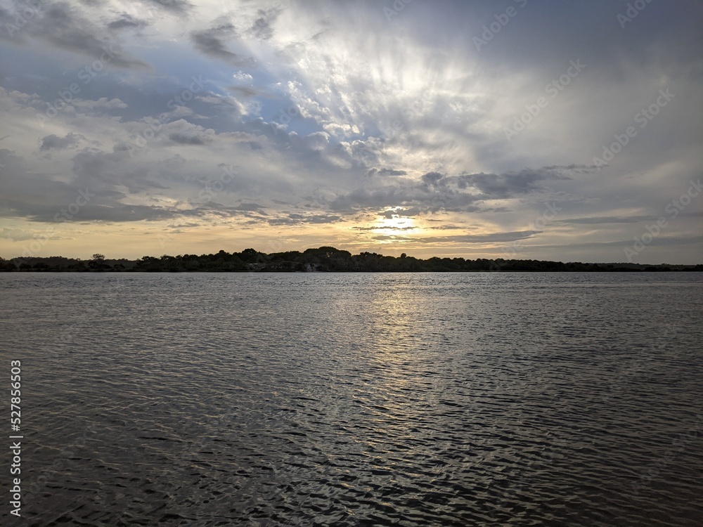 Naklejka premium Sunset Over The Sea