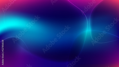 Abstract background blue and pink neon color liquid or fluid bubble gradient shapes with lighting effect