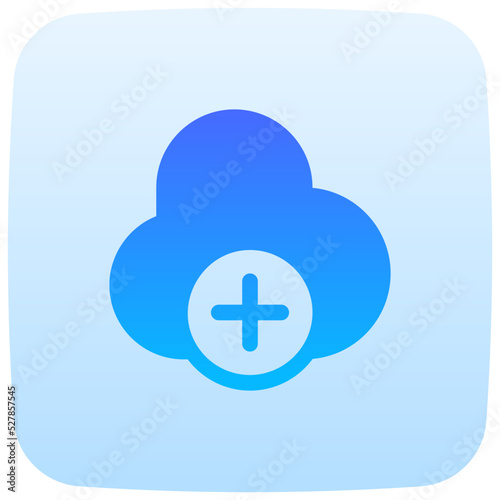 cloud computing flat gradient icon