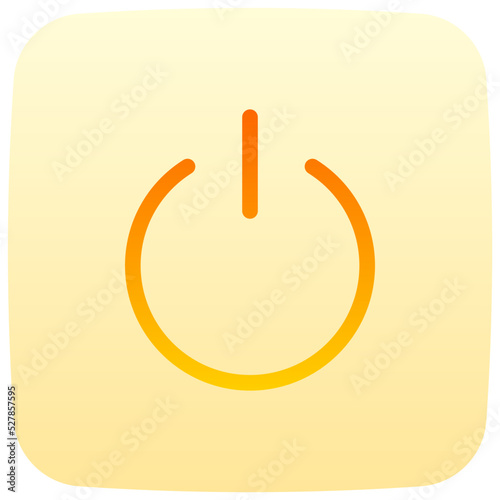 power button flat gradient icon