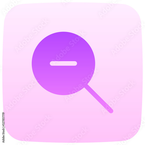 zoom out flat gradient icon