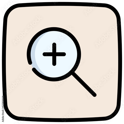 zoom in line color icon