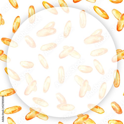 background of yellow pills with white background. Frame