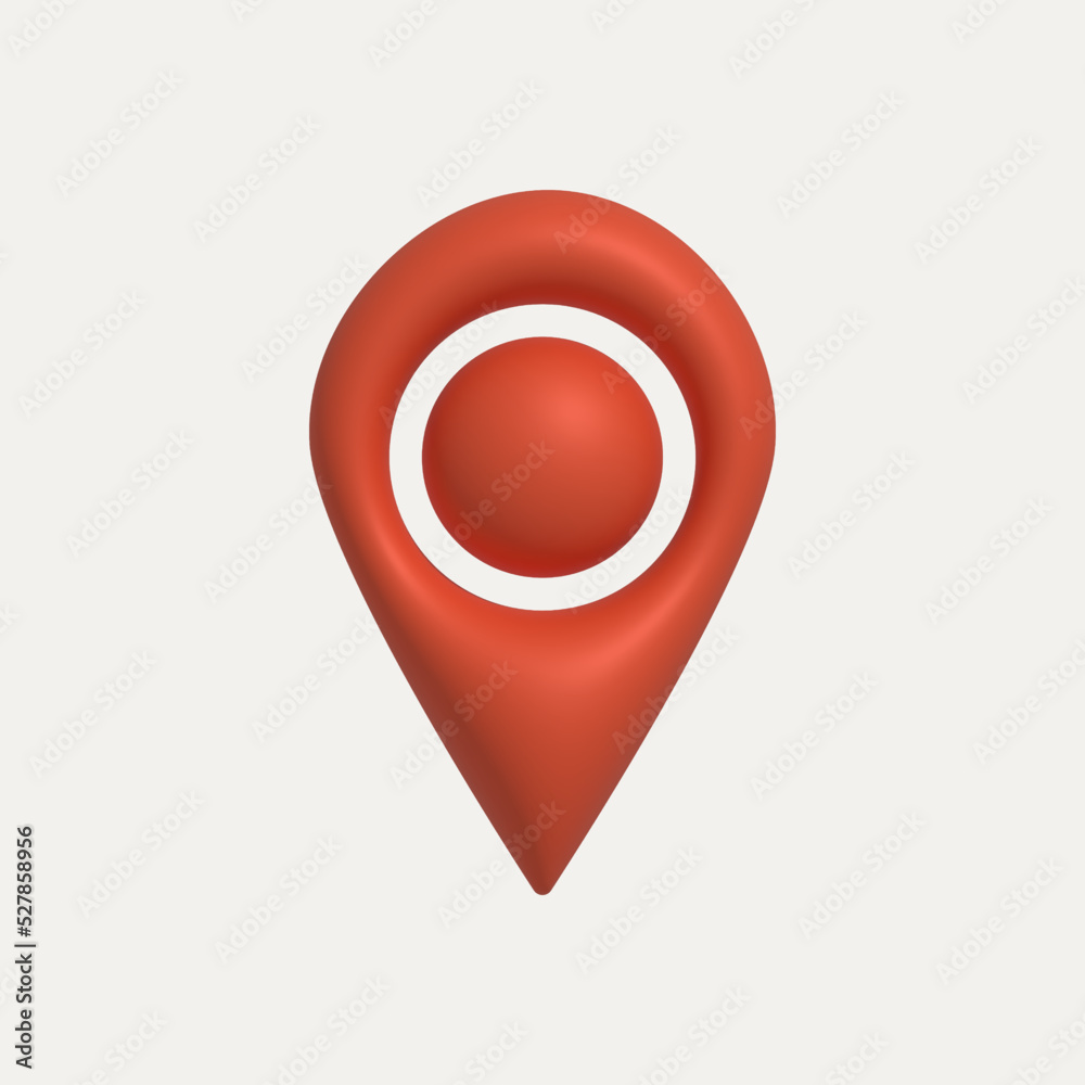 map location pin. 3d Illustration