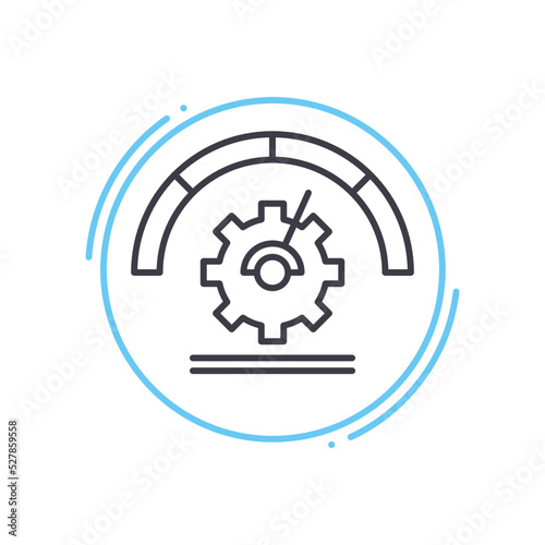 constant development pace line icon, outline symbol, vector illustration, concept sign