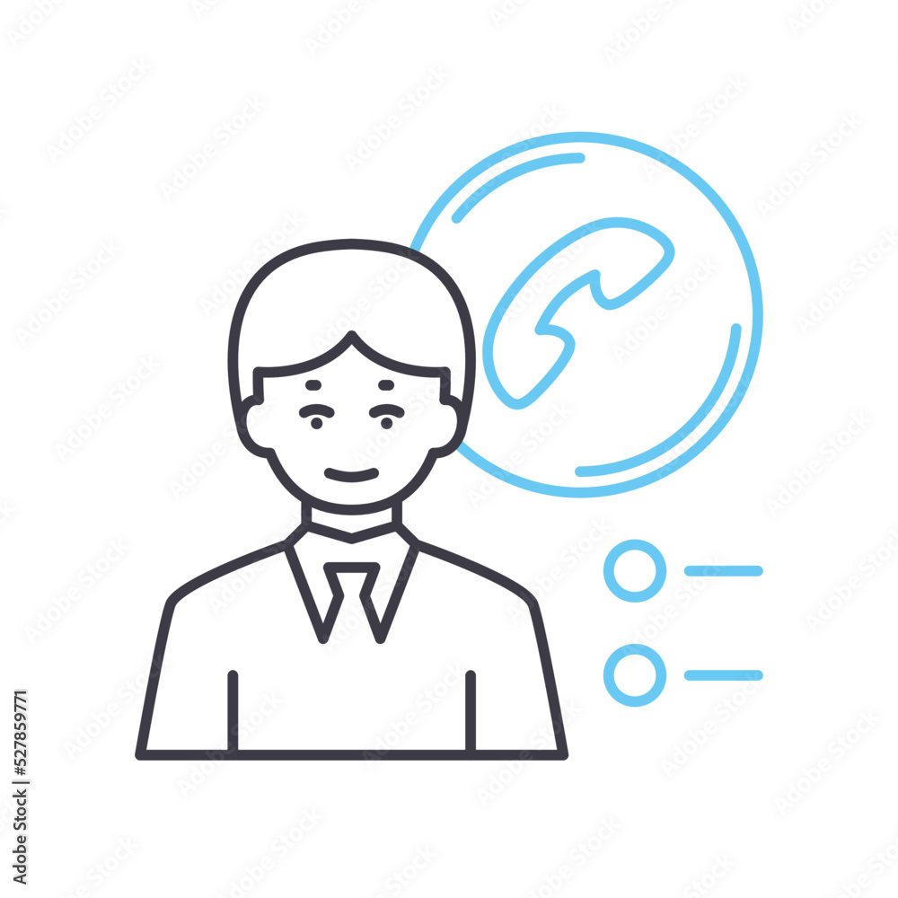 consumer contact line icon, outline symbol, vector illustration, concept sign consumer contact line icon, outline symbol, vector illustration, concept sign