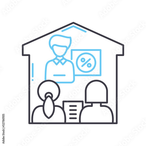 Wallpaper Mural corporate training line icon, outline symbol, vector illustration, concept sign Torontodigital.ca