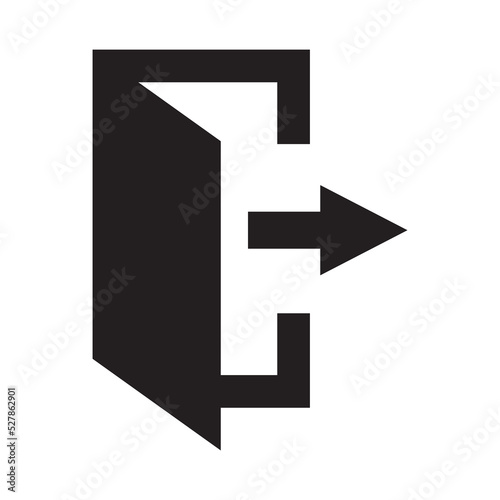 exit entry out arrow icon, signin login file share import export