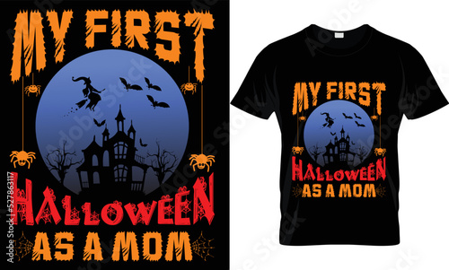 Halloween T-Shirt Design Template.