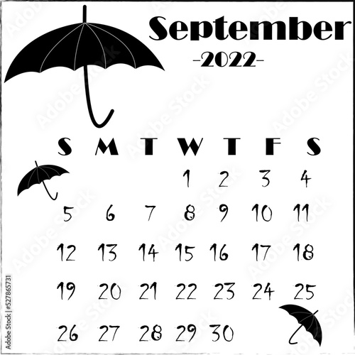 ambrella september calendar photo