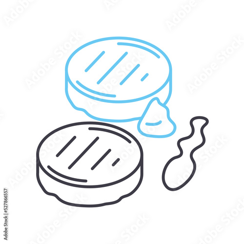 cutlet line icon, outline symbol, vector illustration, concept sign