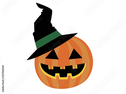 ハロウィン三角帽子のジャックオーランタン