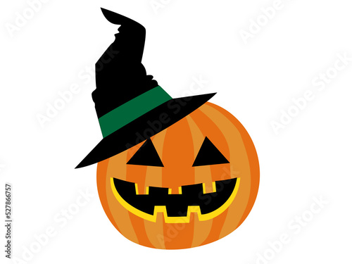 ハロウィン三角帽子のジャックオーランタン