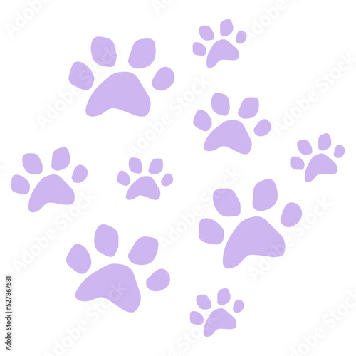 colorful paw pattern 