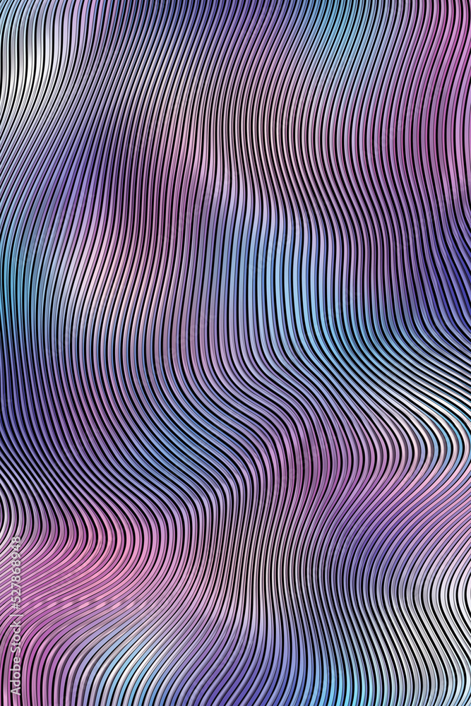 Abstract metal style background with smooth wavy lines