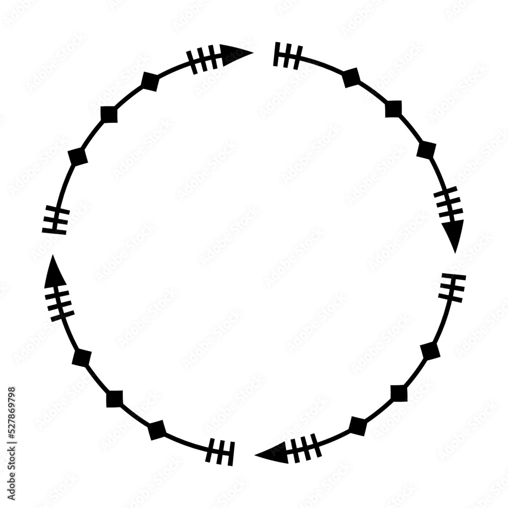 Obraz premium arrow art circle frame 