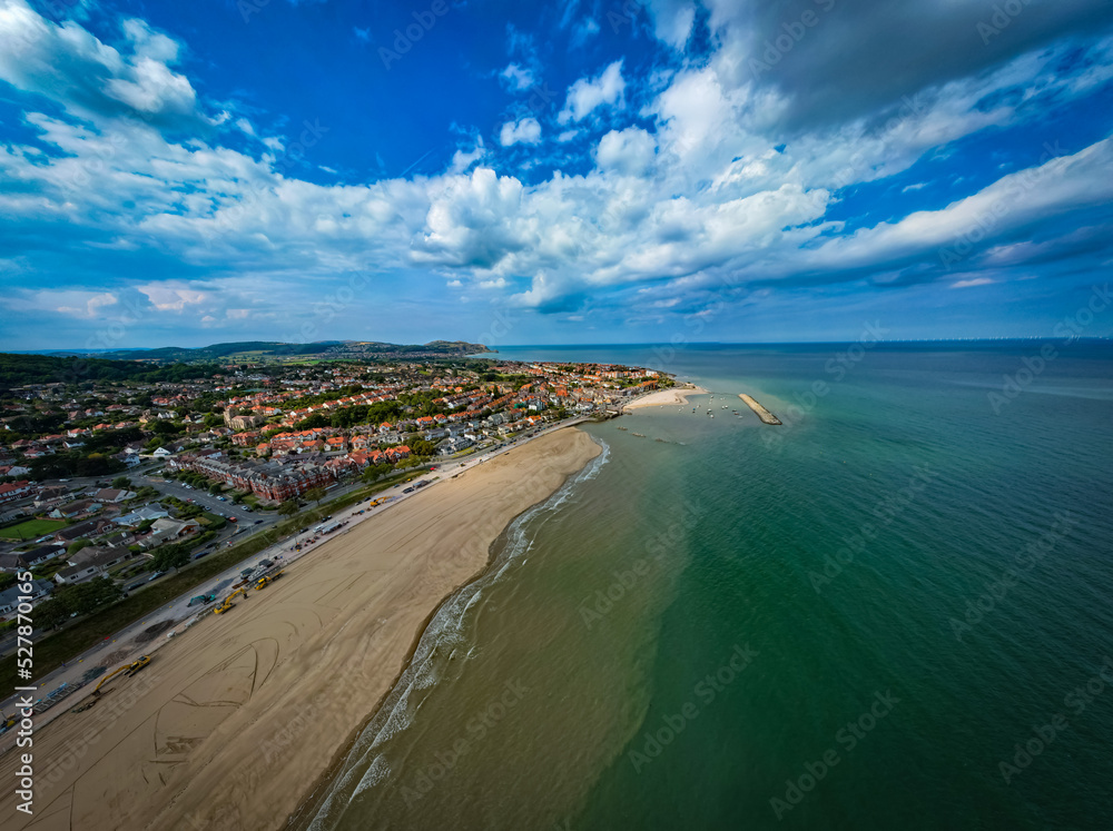 rhos on sea beach, wales, uk. aerial view 9