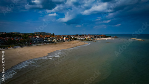 rhos on sea beach, wales, uk. aerial view 11