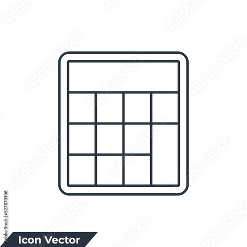 calculator icon logo vector illustration. calculator symbol template for graphic and web design collection