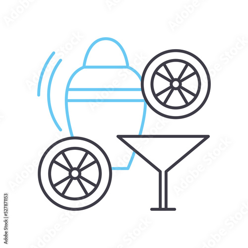 Wallpaper Mural drink mixing line icon, outline symbol, vector illustration, concept sign Torontodigital.ca