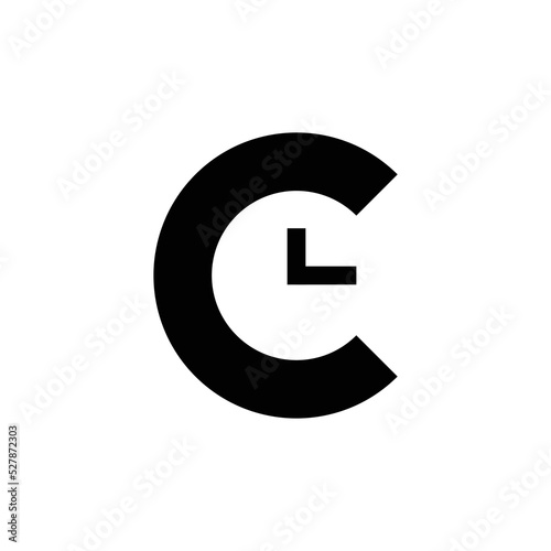 Letter C logo or icon design. template elements. geometric abstract logos