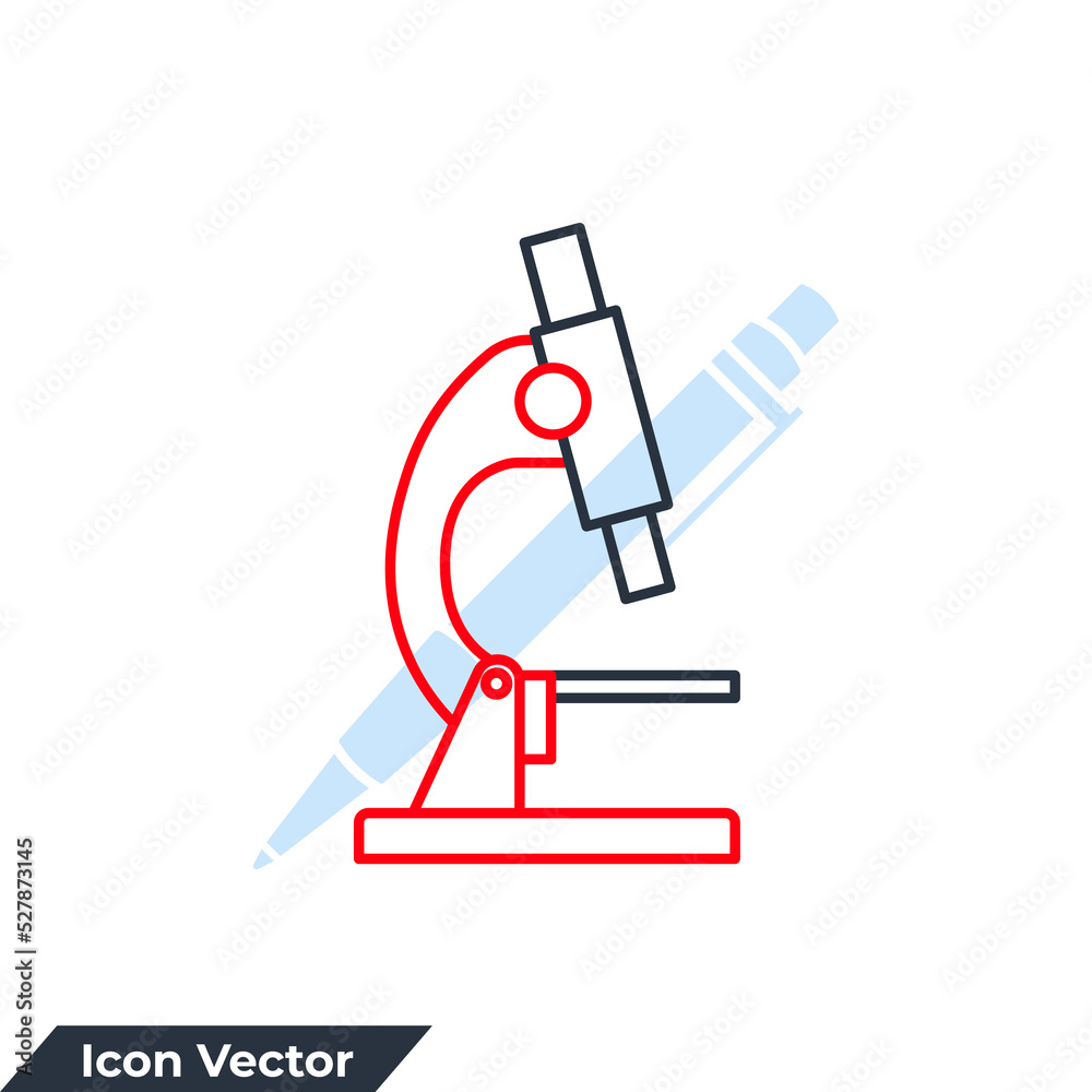 microscope icon logo vector illustration. microscope symbol template for graphic and web design collection microscope icon logo vector illustration. microscope symbol template for graphic and web design collection
