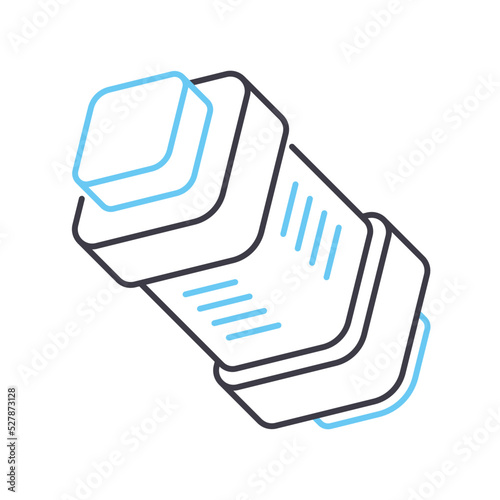 electronic coil line icon, outline symbol, vector illustration, concept sign