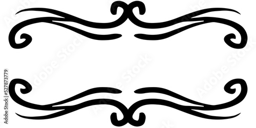 swirl curve monogram frame 