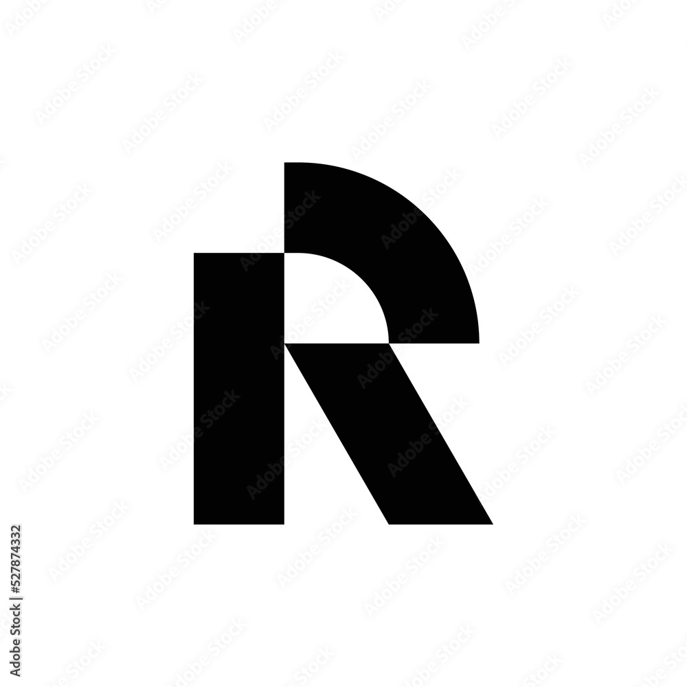Letter R logo or icon design. template elements. geometric abstract logos Letter R logo or icon design. template elements. geometric abstract logos