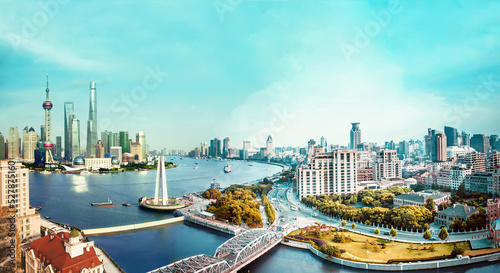 shanghai panorama city view