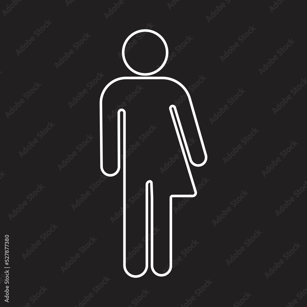 Transgender line iconvector illustration Transgender line iconvector illustration