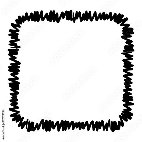 scribble doodle square frame
