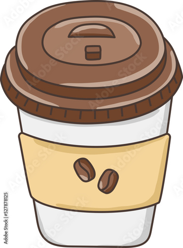 Hot Coffee Illustration Style