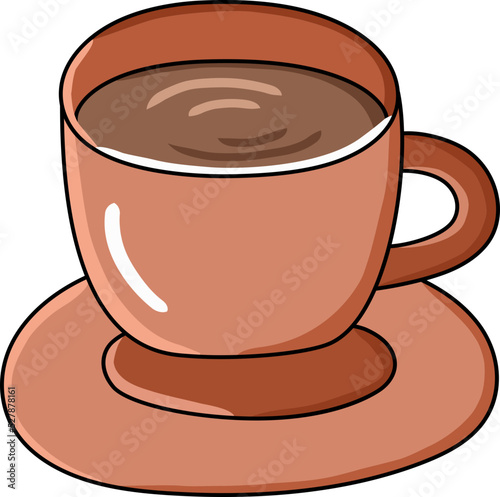 Coffee Hot Illustration Style