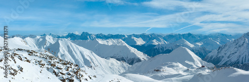 Fotografija Silvretta Alps winter view (Austria). Panorama.