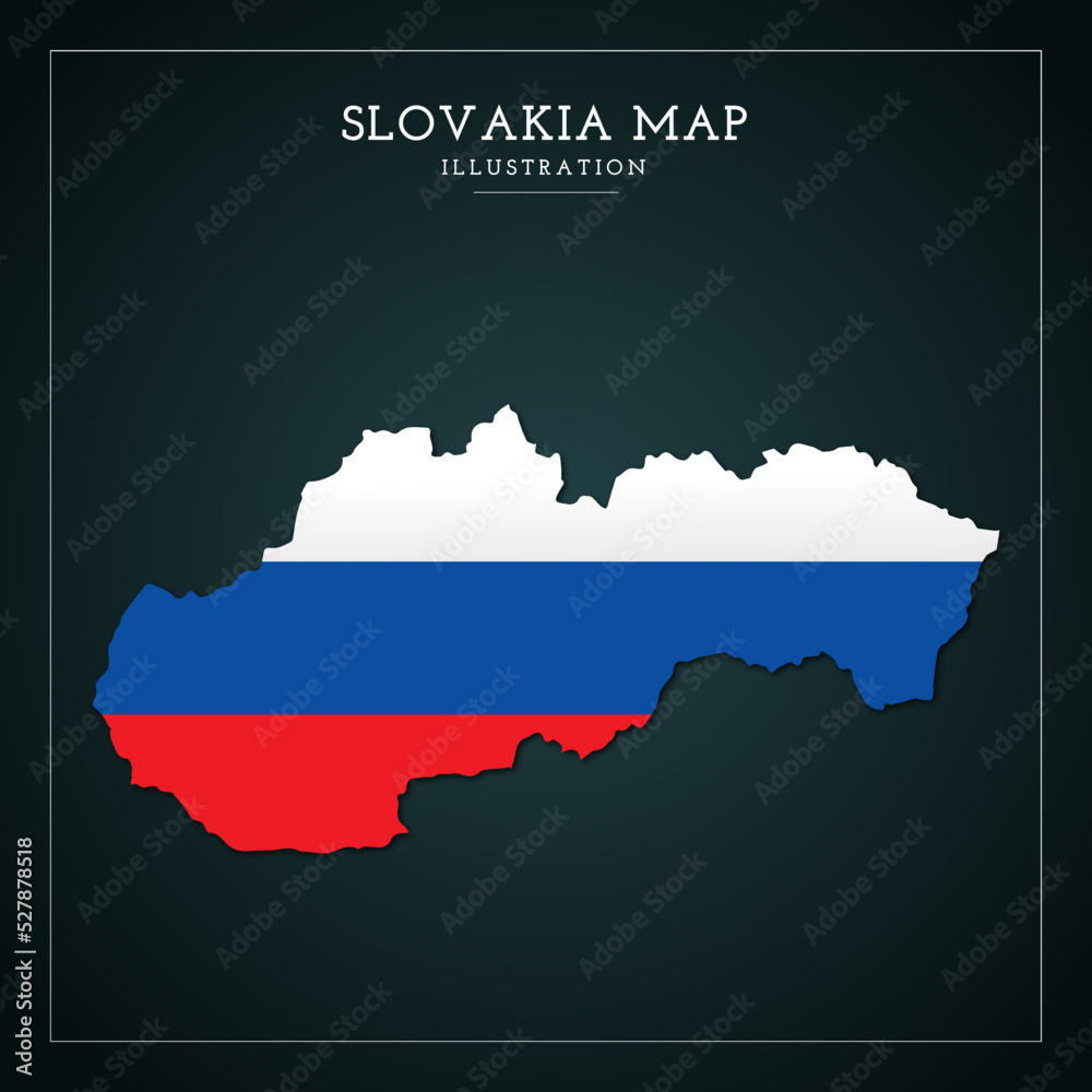 3D Slovakia Map Vector Illustration 3D Slovakia Map Vector Illustration