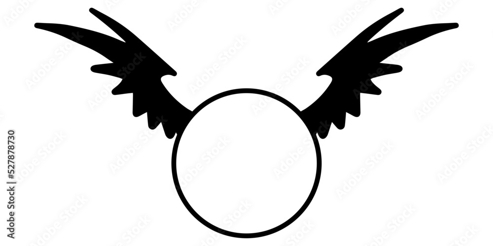 fantasy wings circle frame
