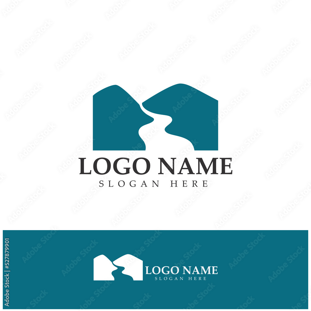 River Logo vector icon illustration design template River Logo vector icon illustration design template