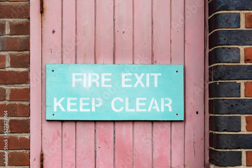 Fire Exit - Keep Clear sign