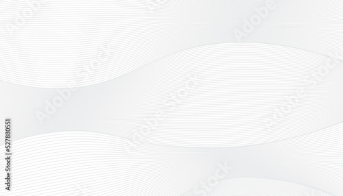 Wavy smooth lines pattern background. Abstract modern grey white waves and lines pattern template. Vector stripes illustration.