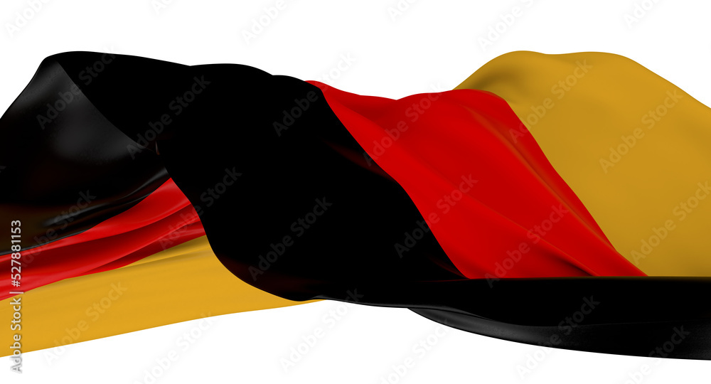 Naklejka premium Germany flag. Flag with a beautiful glossy silk