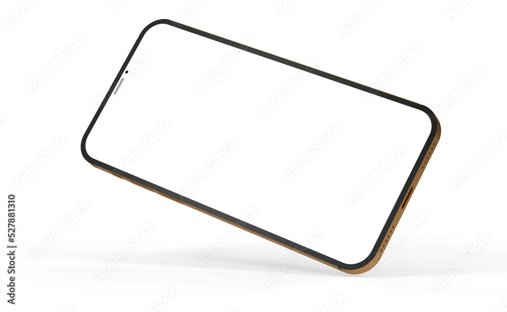 smartphone With Blank Screen in 3d smartphone With Blank Screen in 3d