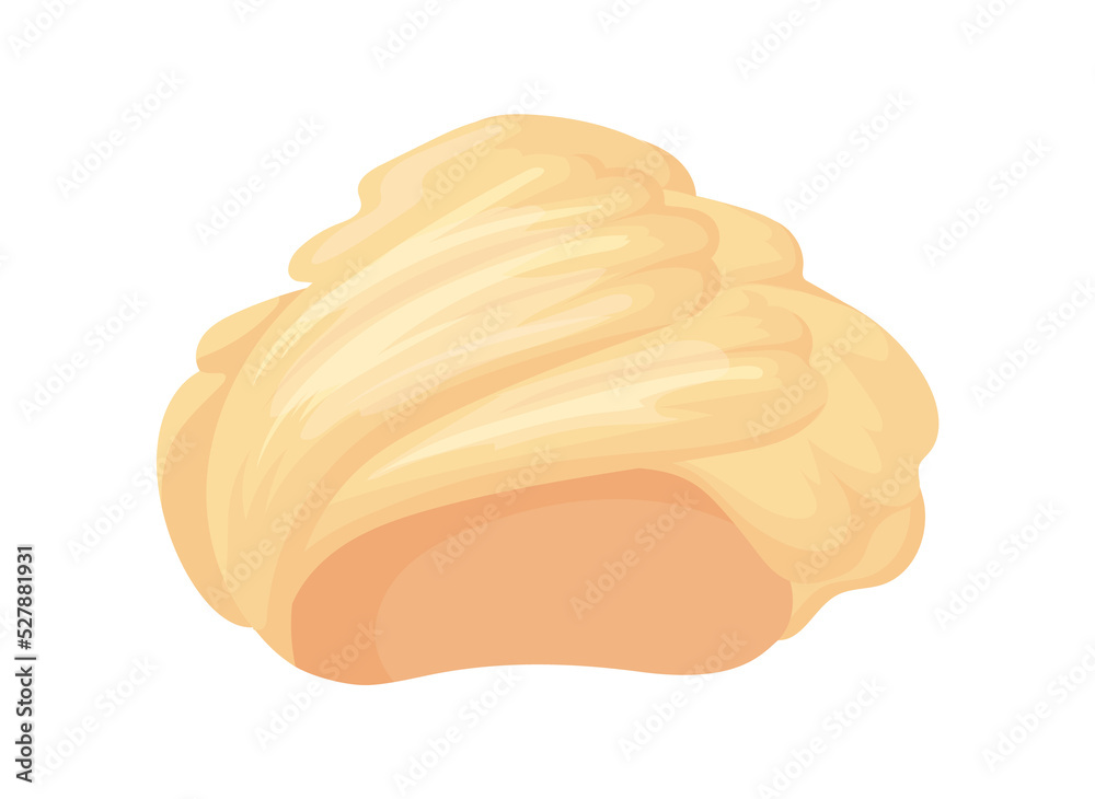 Bedouin white turban. Cultural beauty costume, vector illustration