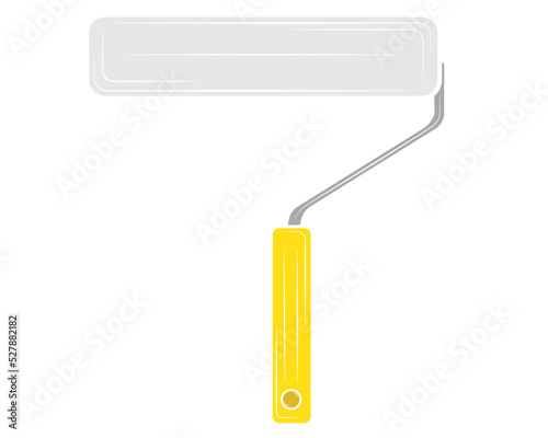 Roller brush on an isolated white background. Vector illustration.