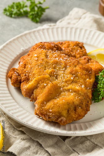 Homemade Deep Fried German Pork Schnitzel