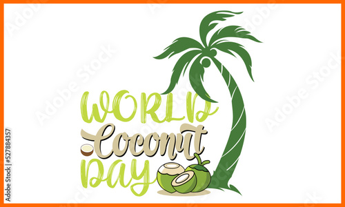 World Coconuts T-shirt Design, HappyCoconuts T-shirt Creative Kids, Coconuts Theme Vector Illustration.