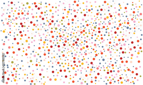 Polka dot seamless pattern, multi color - stock illustration
